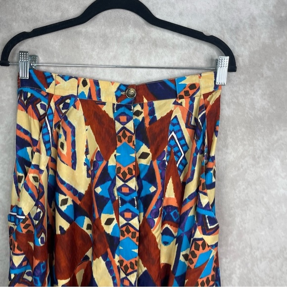 Ronny Kobo Geometric Print Pull On Midi Skirt In Multi Women's Size M - Picture 6 of 6